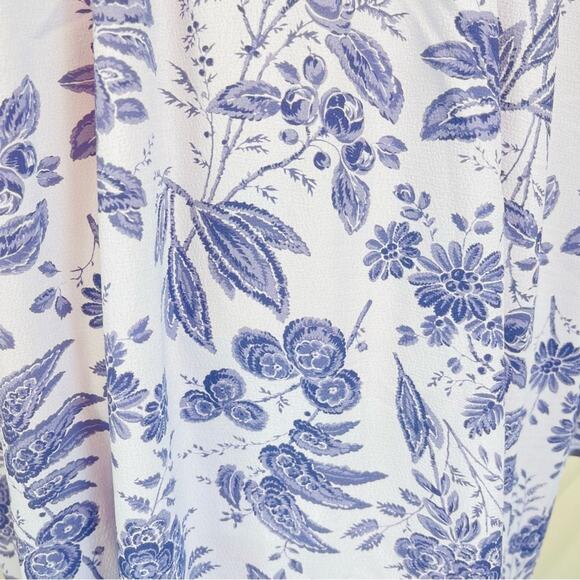 Hill House The Simone Maxi Dress Lilac Tonal Floral Crepe Medium NWT - Picture 10 of 11